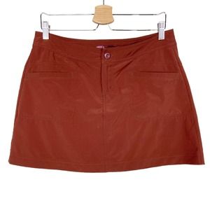 Prana Skirt Mini Lightweight Rust Orange Brown Athletic Quick Dry Women's 6